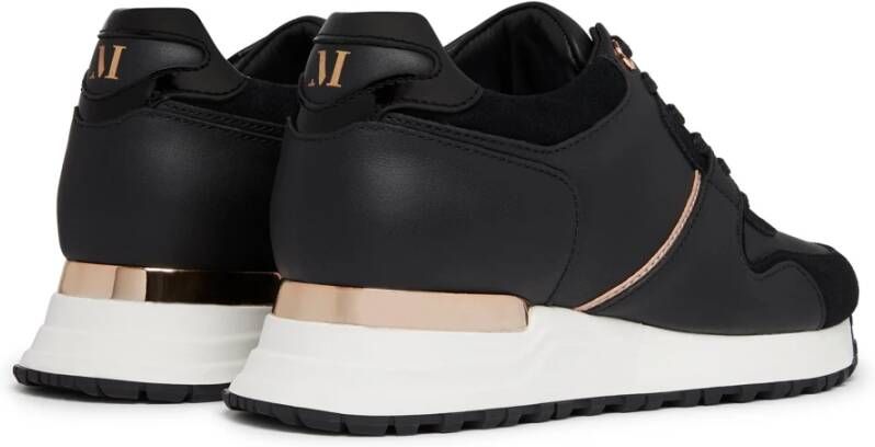 Mallet London Zwarte Roségouden Dames Trainer Black Heren