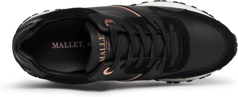 Mallet London Zwarte Roségouden Dames Trainer Black Heren