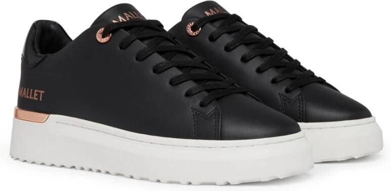 Mallet London Zwarte Roségouden Damessneakers Black Heren