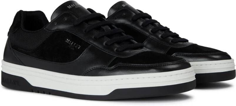 Mallet London Zwarte Suède Leren Sneakers Black Heren