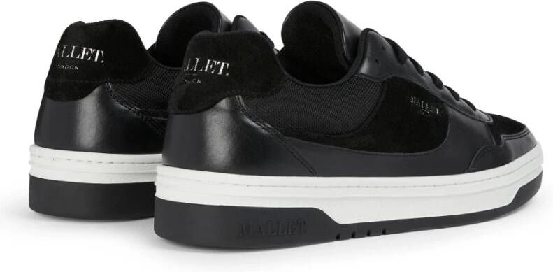 Mallet London Zwarte Suède Leren Sneakers Black Heren