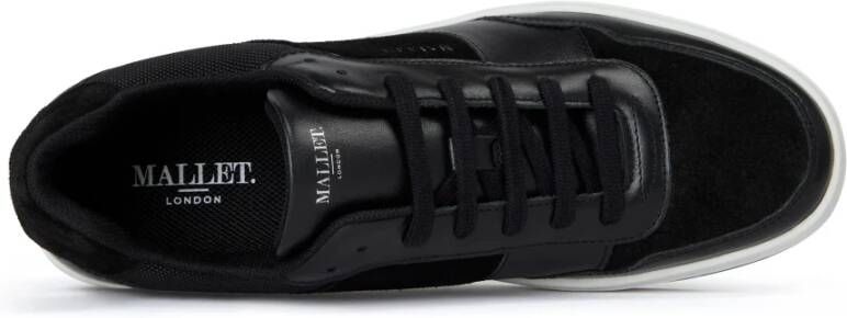 Mallet London Zwarte Suède Leren Sneakers Black Heren