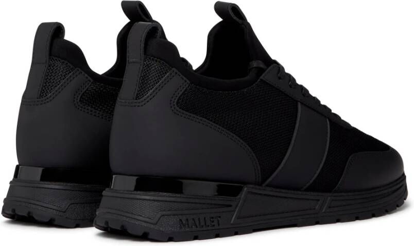 Mallet London Zwarte trainers met moderne elegantie Black Heren