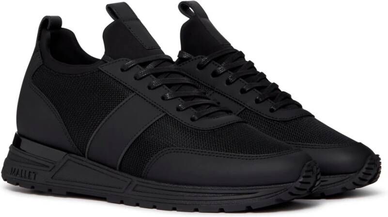 Mallet London Zwarte trainers met moderne elegantie Black Heren