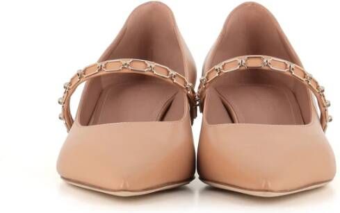 Malone Souliers Beige Hakken met Puntige Neus Pumps Beige Dames