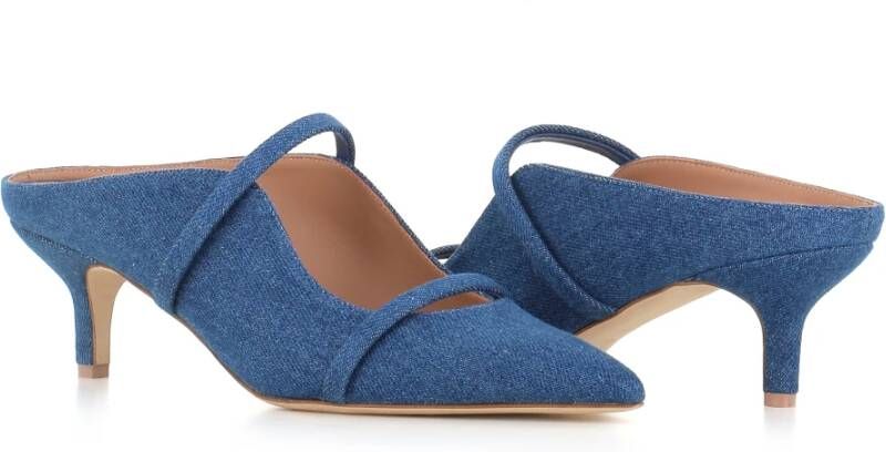 Malone Souliers Denim Jeans Sabot Schoenen Blue Dames