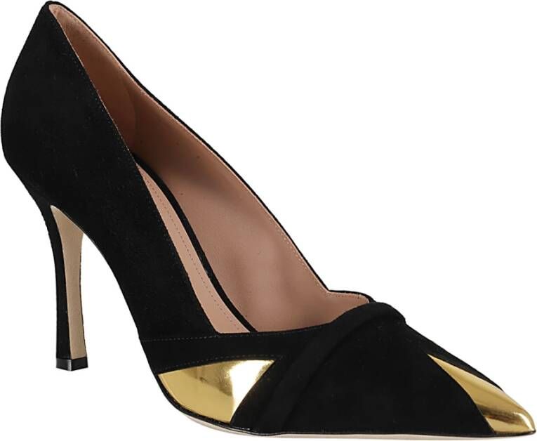 Malone Souliers Elegante Zwarte Leren Hakken Black Dames