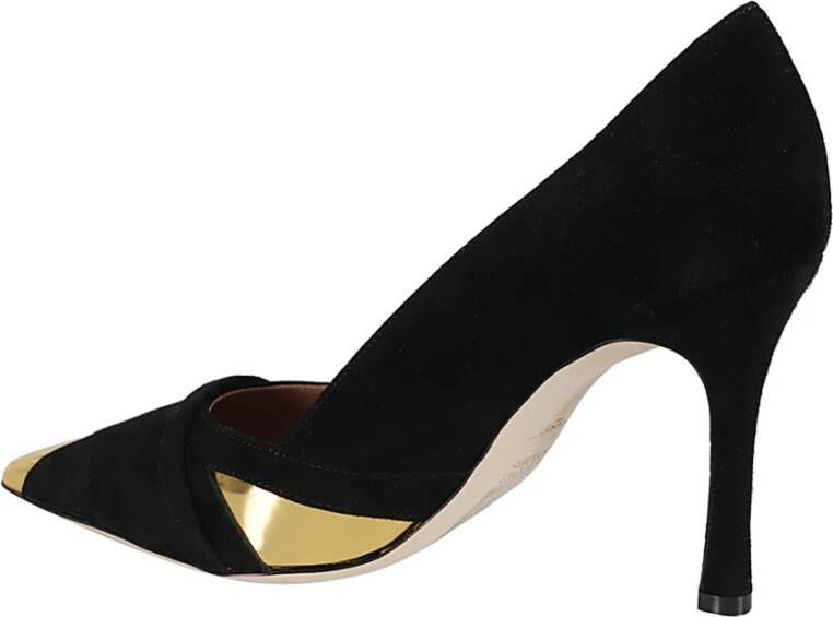 Malone Souliers Elegante Zwarte Leren Hakken Black Dames