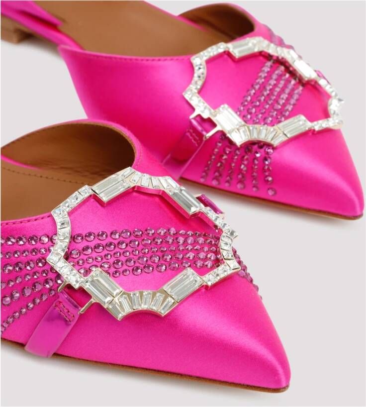 Malone Souliers Fuchsia Strass Ballerina Flats Pink Dames