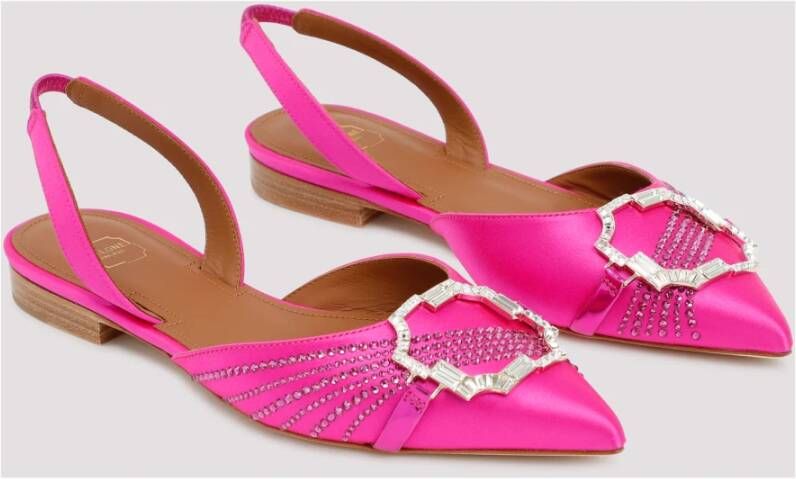 Malone Souliers Fuchsia Satin Misha Flats Sandalen Pink Dames