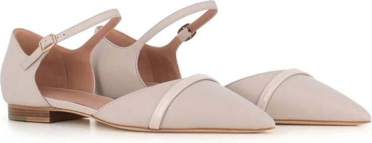 Malone Souliers Lichtgrijze Leren Ballerina Schoenen Gray Dames