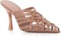 Malone Souliers Nude Leren Geweven Band Sandalen Beige Dames - Thumbnail 3