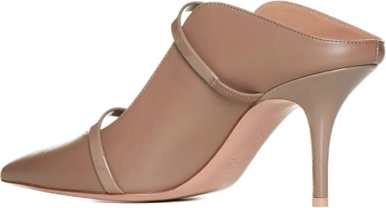 Malone Souliers Taupe Bruin Leren Puntige Neus Sandalen Beige Dames