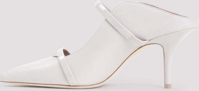 Malone Souliers Witte Leren Pumps met Puntige Neus White Dames