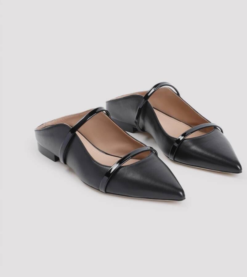 Malone Souliers Zwarte Ballerina's Elegante Platte Schoenen Black Dames