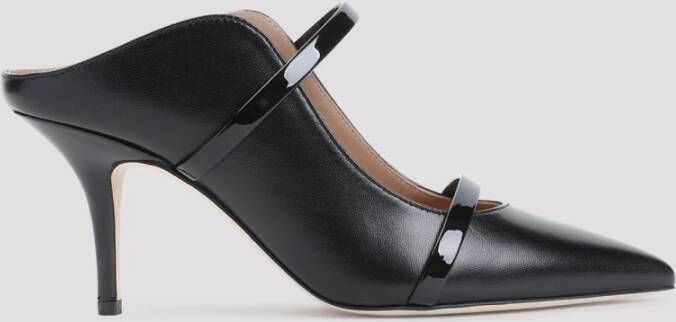 Malone Souliers Zwarte Leren Pumps met Puntige Neus Black Dames