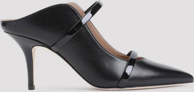 Malone Souliers Zwarte Leren Pumps met Puntige Neus Black Dames