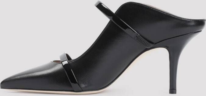 Malone Souliers Zwarte Leren Pumps met Puntige Neus Black Dames