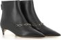 Malone Souliers Zwarte leren puntige laarzen Black Dames - Thumbnail 2