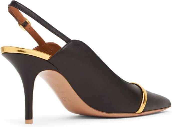 Malone Souliers Zwarte Leren Sling-back Pumps Black Dames