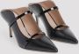 Malone Souliers Zwarte Nappa Leren Hakken Black Dames - Thumbnail 4