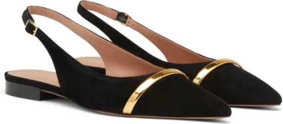 Malone Souliers Zwarte platte schoenen Elegant stijl Black Dames