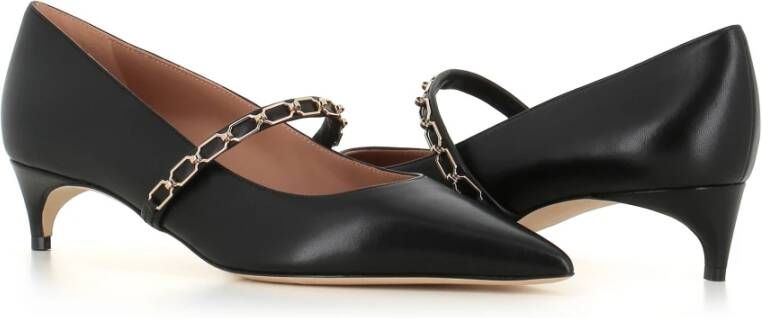 Malone Souliers Zwarte puntige neus hakken Black Dames