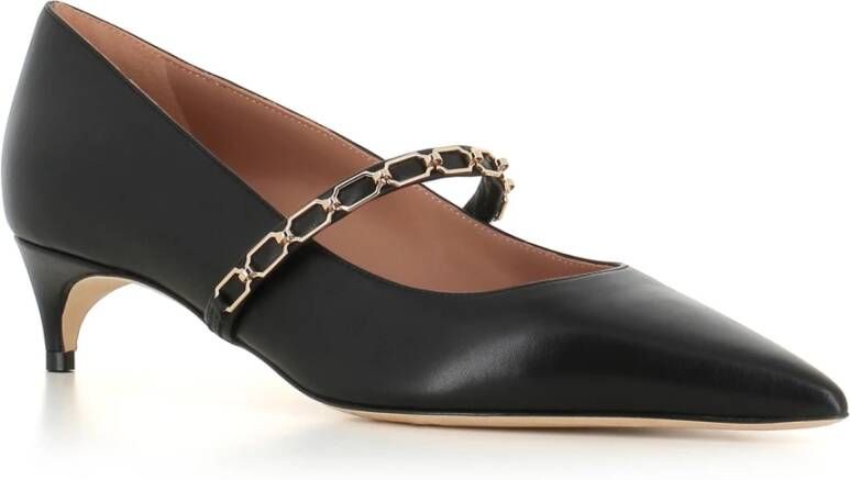 Malone Souliers Zwarte puntige neus hakken Black Dames