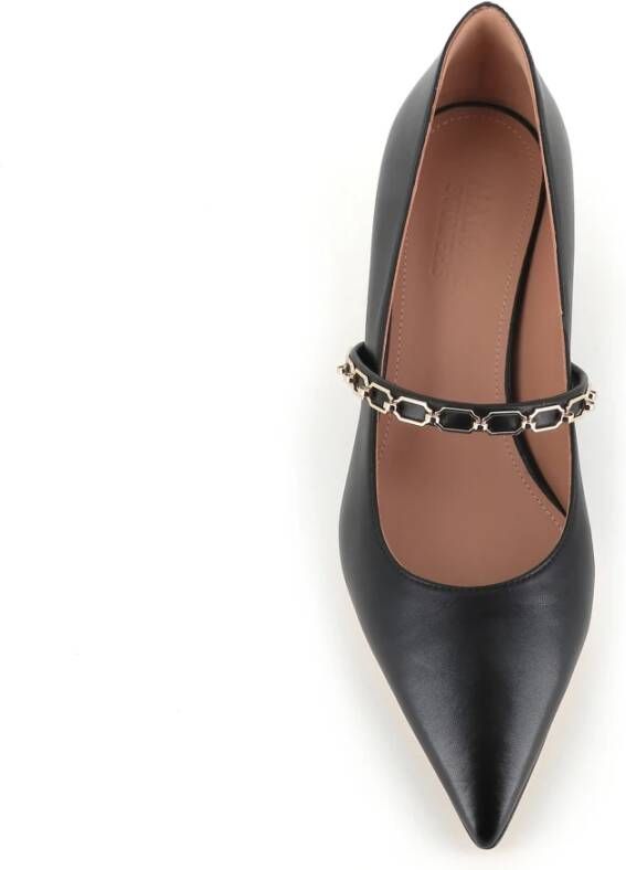 Malone Souliers Zwarte puntige neus hakken Black Dames