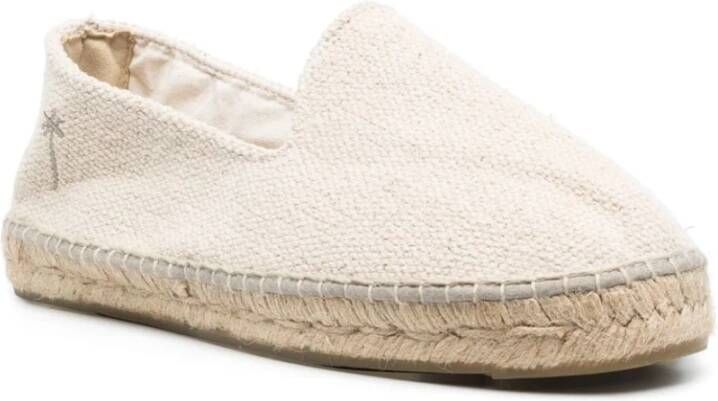 Manebí Beige Jute Slip-On Platte Schoenen Beige Heren