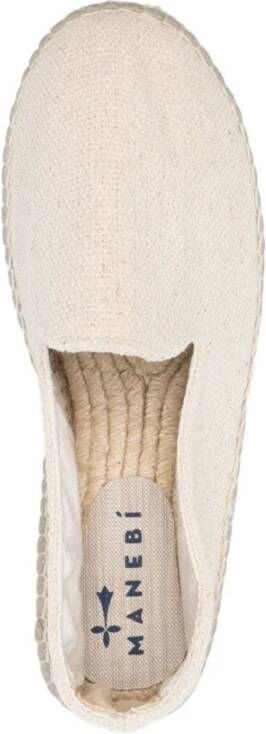 Manebí Beige Jute Slip-On Platte Schoenen Beige Heren