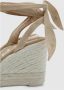 Manebí Champagne Beige Wedges met Knotendetail Beige Dames - Thumbnail 7