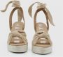 Manebí Champagne Beige Wedges met Knotendetail Beige Dames - Thumbnail 2