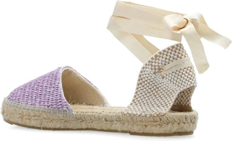 Manebí Espadrilles met logo Purple Dames