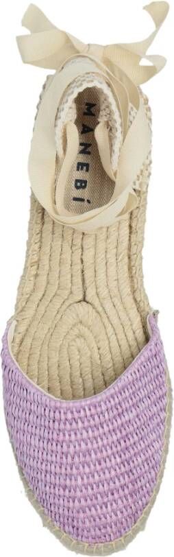 Manebí Espadrilles met logo Purple Dames