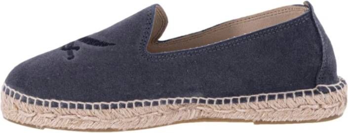 Manebí Klassieke geborduurde espadrilles Gray Heren