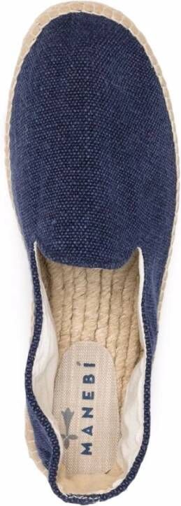 Manebí Navy Blue La Havana Espadrilles voor Heren Blue Heren