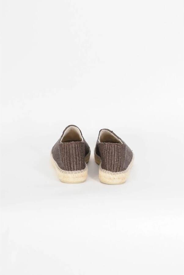 Manebí Raffia Espadrilles met 2cm Hak Brown Dames