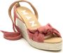 Manebí Stijlvolle Wedge Espadrilles met Knoopdetail Pink Dames - Thumbnail 2