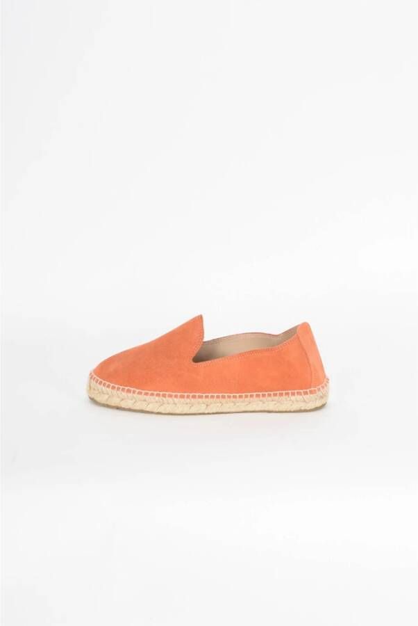 Manebí Suède Espadrilles met 2cm zool Orange Dames