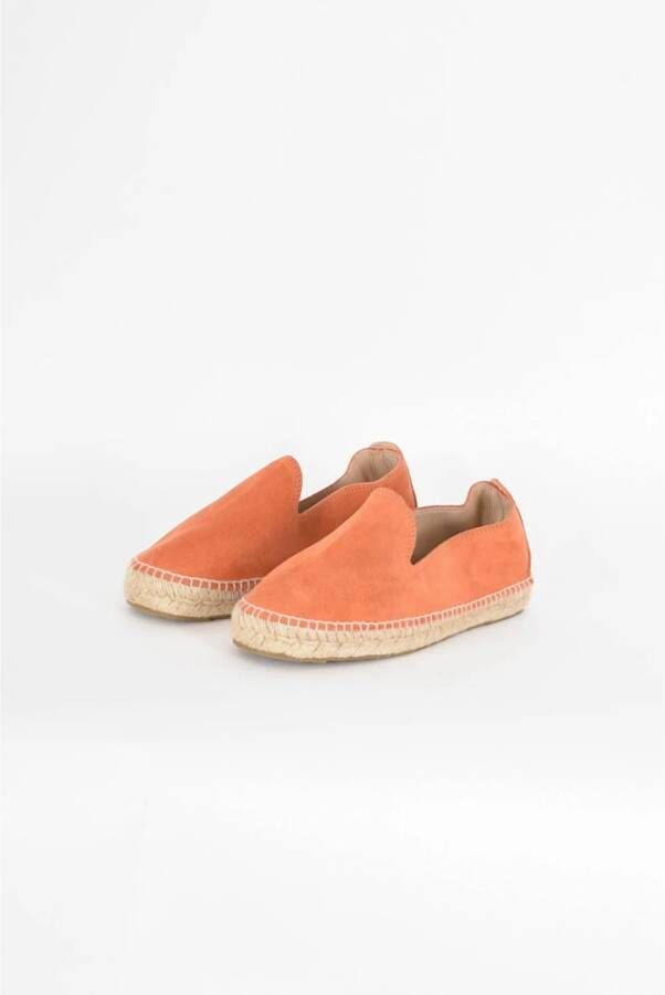 Manebí Suède Espadrilles met 2cm zool Orange Dames