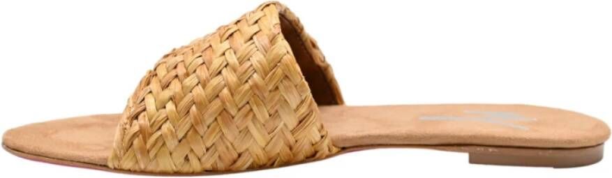 Manila Grace Stijlvolle Sandalen met Beige Band Beige Dames