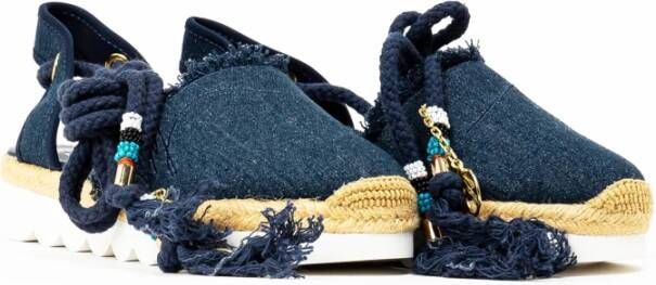 Manila Grace Zomer denim espadrilles voor vrouwen Blue Dames