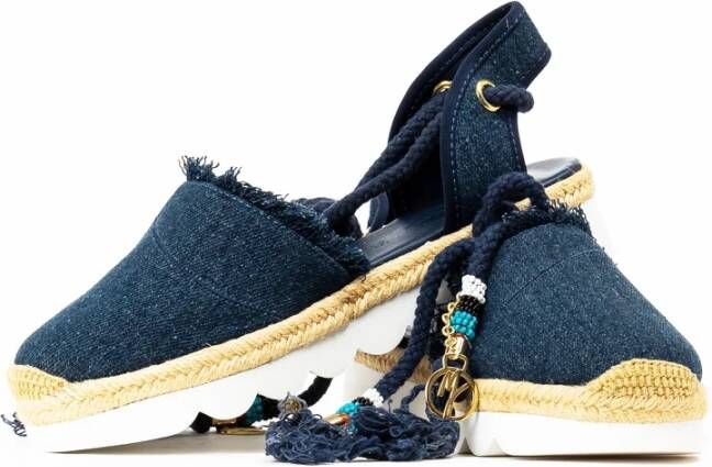 Manila Grace Zomer denim espadrilles voor vrouwen Blue Dames