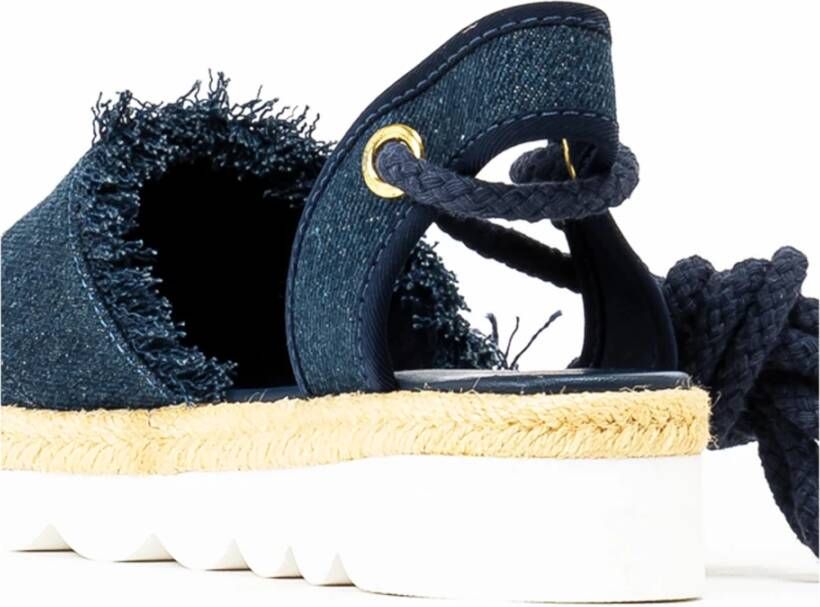 Manila Grace Zomer denim espadrilles voor vrouwen Blue Dames