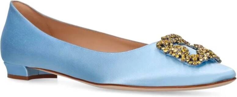 Manolo Blahnik Ballerinas Blauw Dames