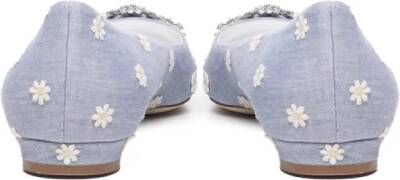 Manolo Blahnik Ballerinas Blue Dames