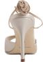 Manolo Blahnik Kristal Detail Satijnen Sandalen Beige Dames - Thumbnail 5