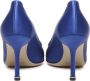 Manolo Blahnik Blauwe Satijnen Décolleté met Kristallen Gesp Blue Dames - Thumbnail 3