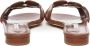 Manolo Blahnik Bruine Geometrische Band Platte Sandalen Brown Dames - Thumbnail 3